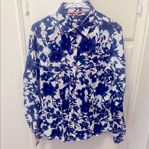 Cruel Girl Floral Western Button-Up Shirt size large
